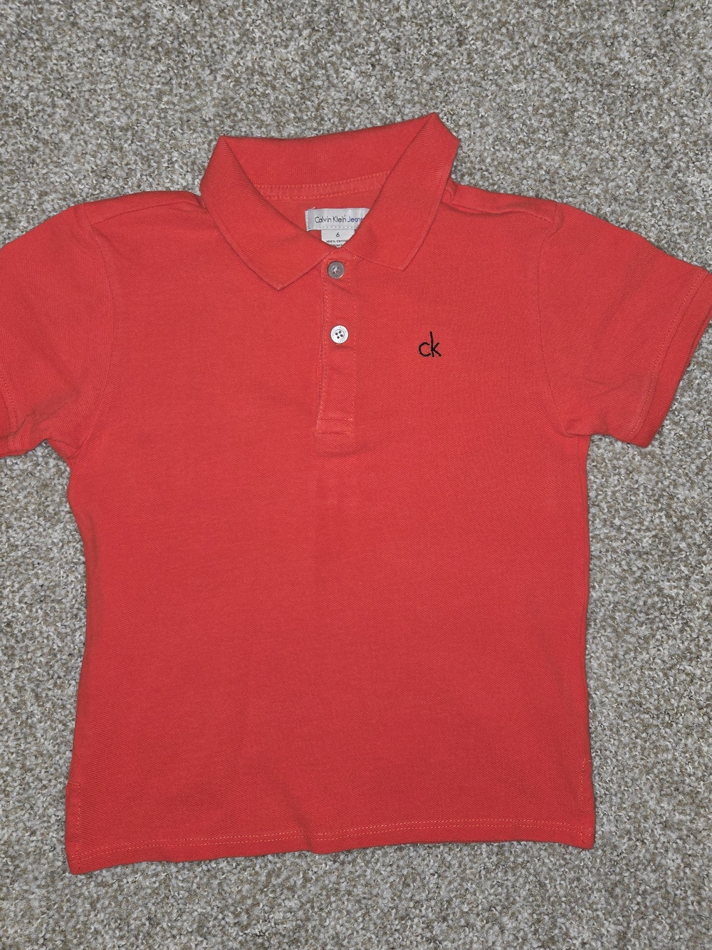 Calvin Klein Kids Red Polo Shirt